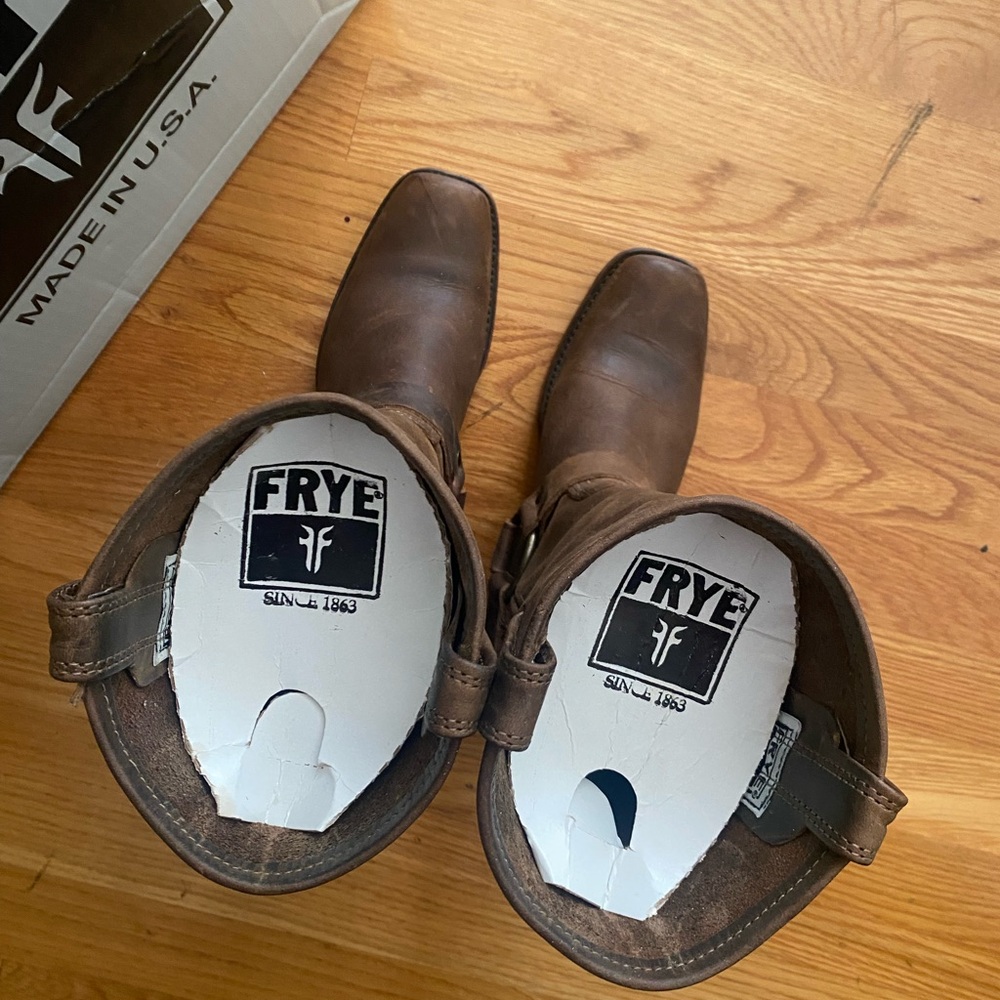Frye Harness 12R Brown Mid-Calf Boot - Picture 4 of 14